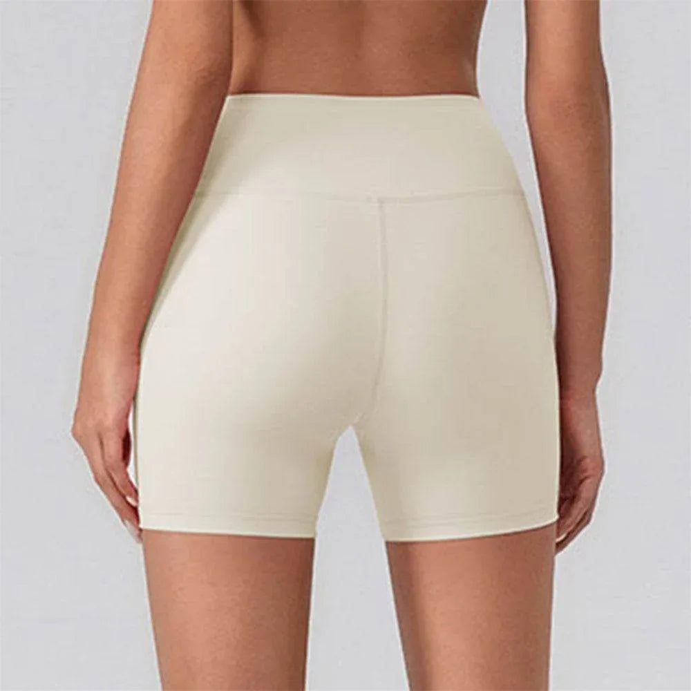 High Waist Tummy Control Hollow Out Yoga Shorts -