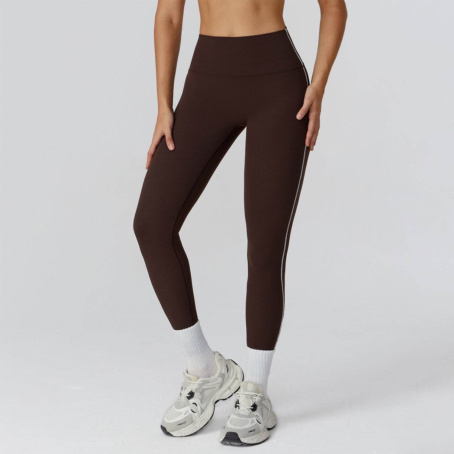 Color Block Athletic Legging High Waist Running Tights