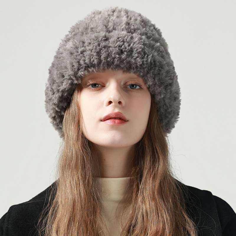 Soft Fuzzy Knitted Warm Beanie Hat