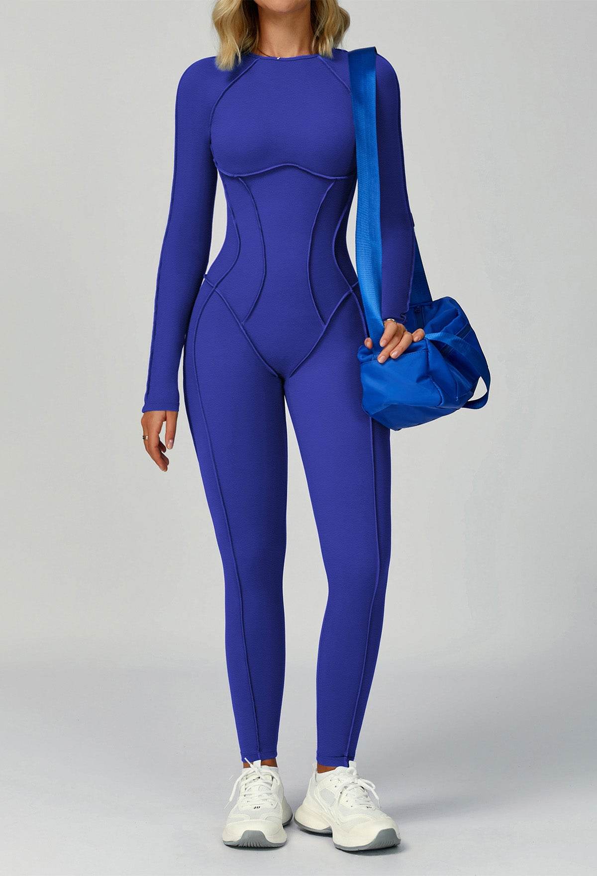 Long Sleeve Backless Yoga One Piece Jumpsuits -