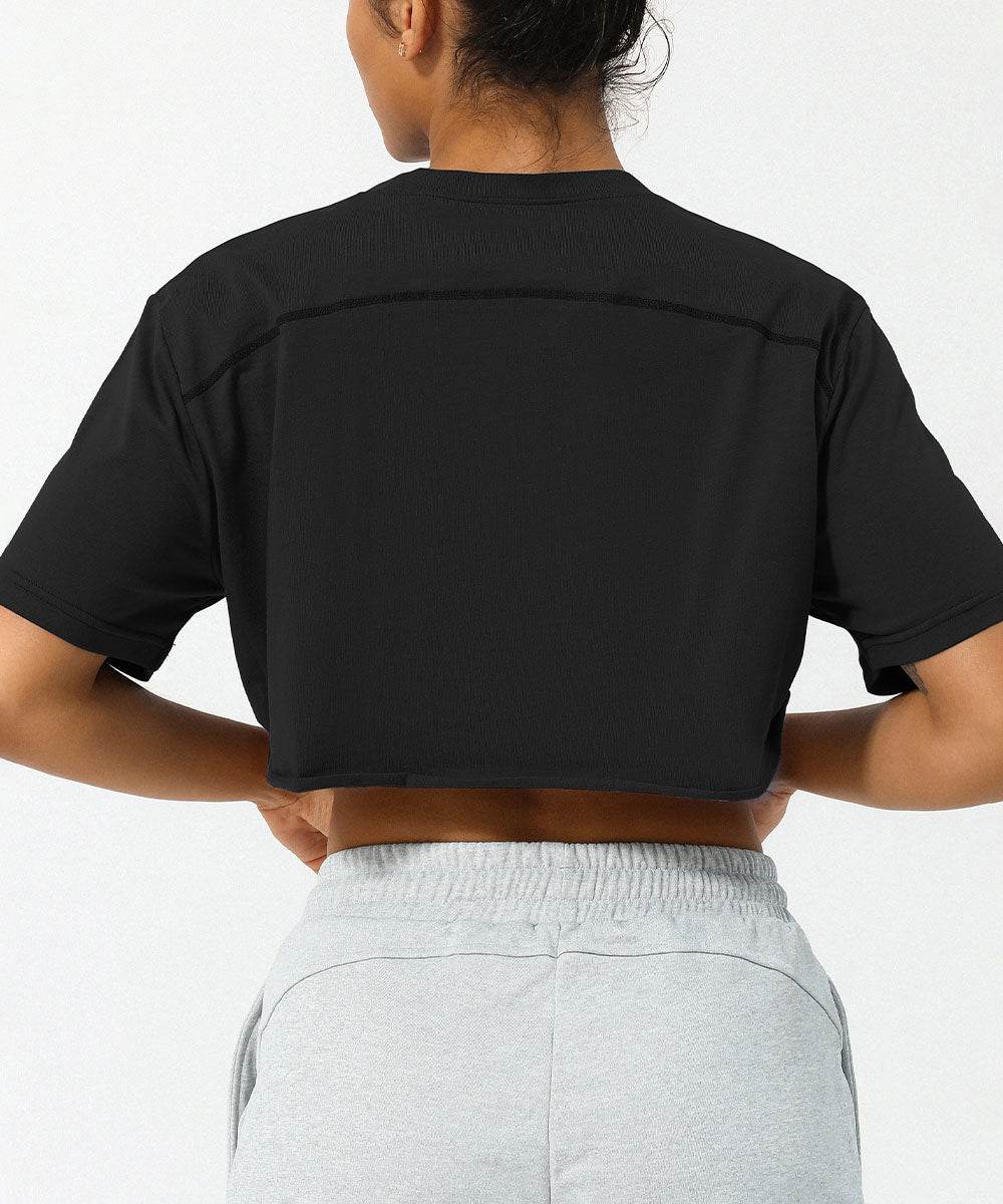 Workout Crop Tops Short Sleeve Yoga Shirts