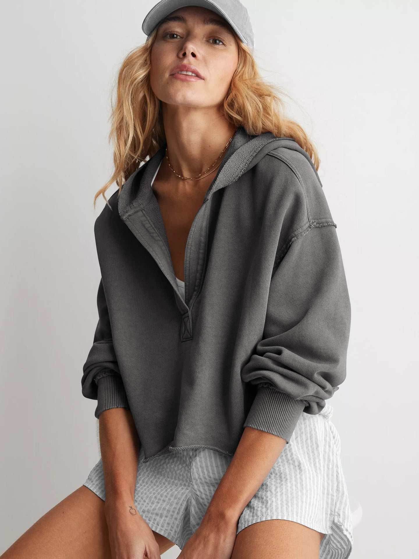 Long Sleeve Hooded Pullover Sweatshirt