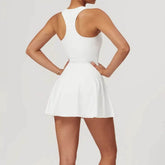 Sleeveless Tennis Dress with Built in Shorts and Padded Bra