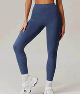 High Waist Yoga Leggings With Gold Blocking Pattern