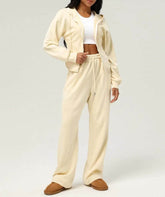 Casual Sportswear Sets with Hooded Sweatshirt and Pant