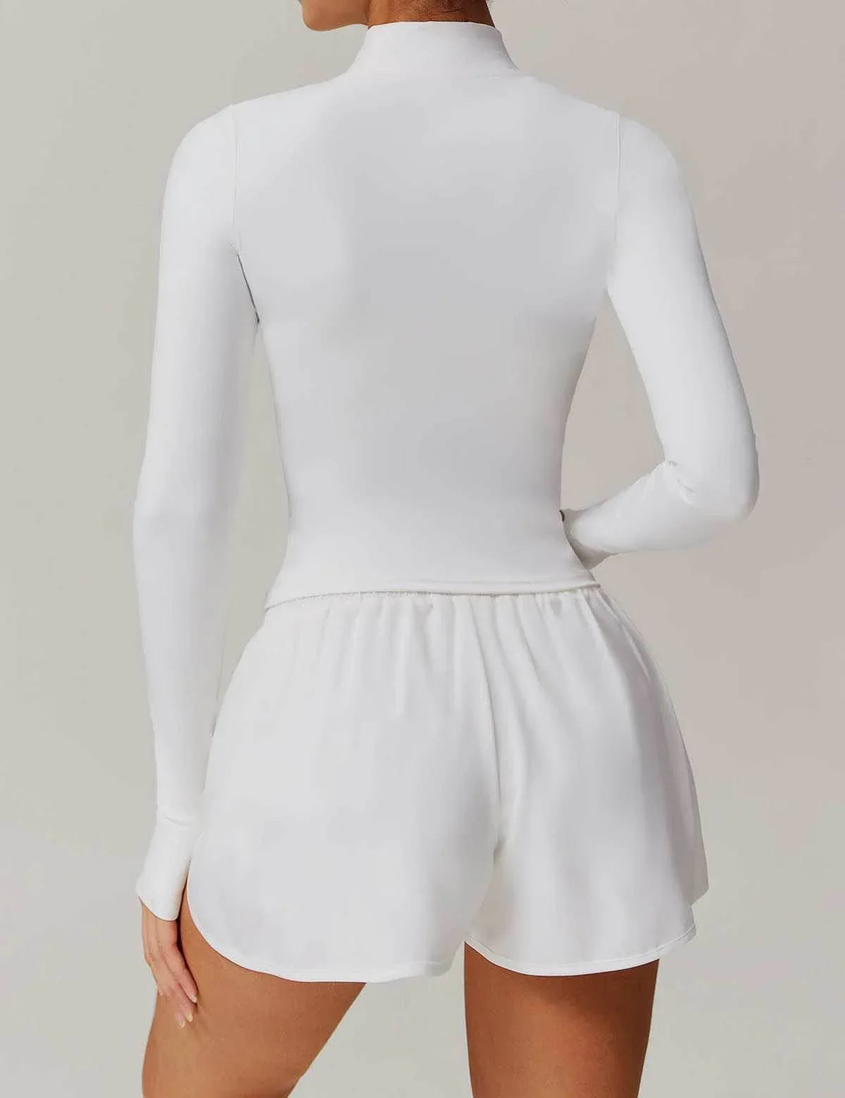 Long Sleeve Sports Jacket With Finger Sleeve -