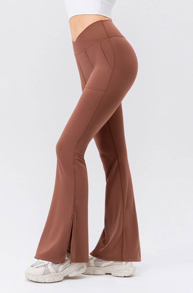 High Waisted Bootcut Flare Yoga Pants with Pockets -