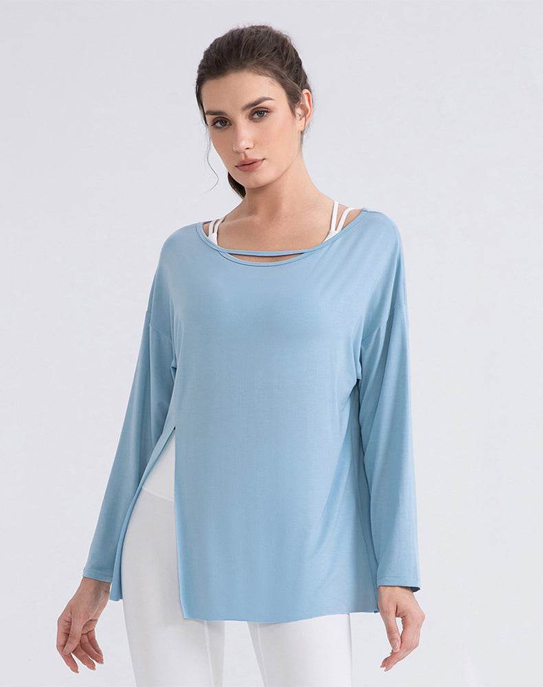 Long Sleeve Tops Loose Fit Yoga Shirts