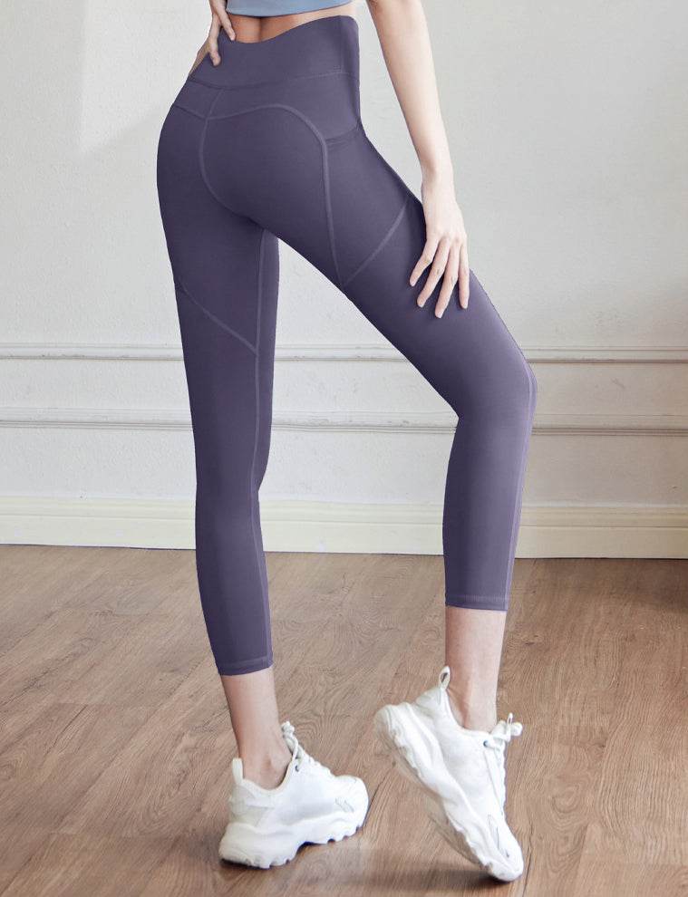 High Waisted Yoga Leggings with Mesh Pockets