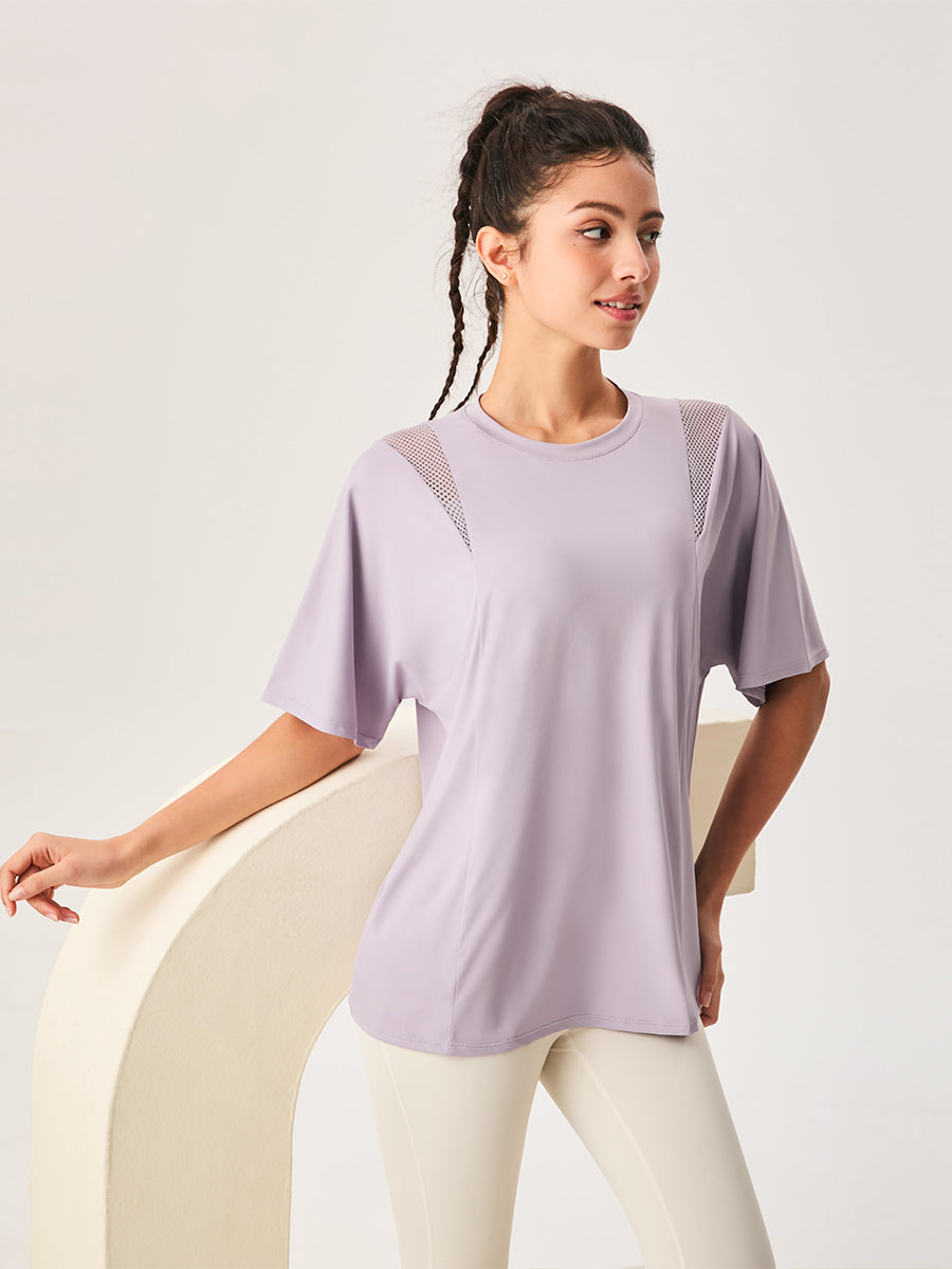 Mesh Short Sleeved Sports Loose T-Shirt