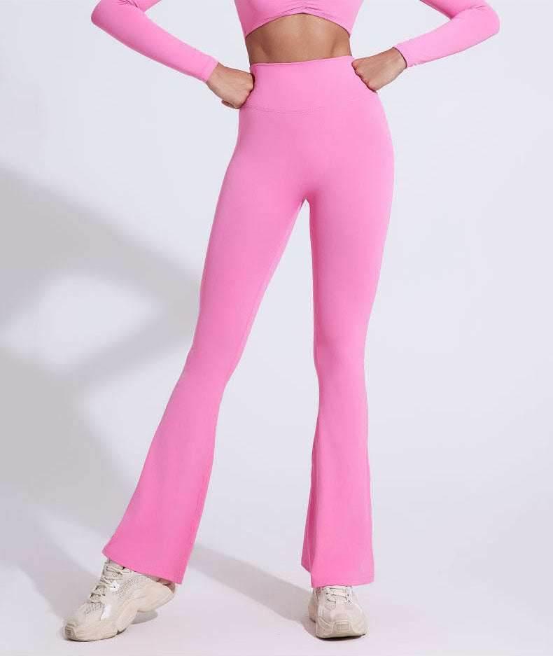 High Waist Yoga Flared Pant With Tooling Pocket