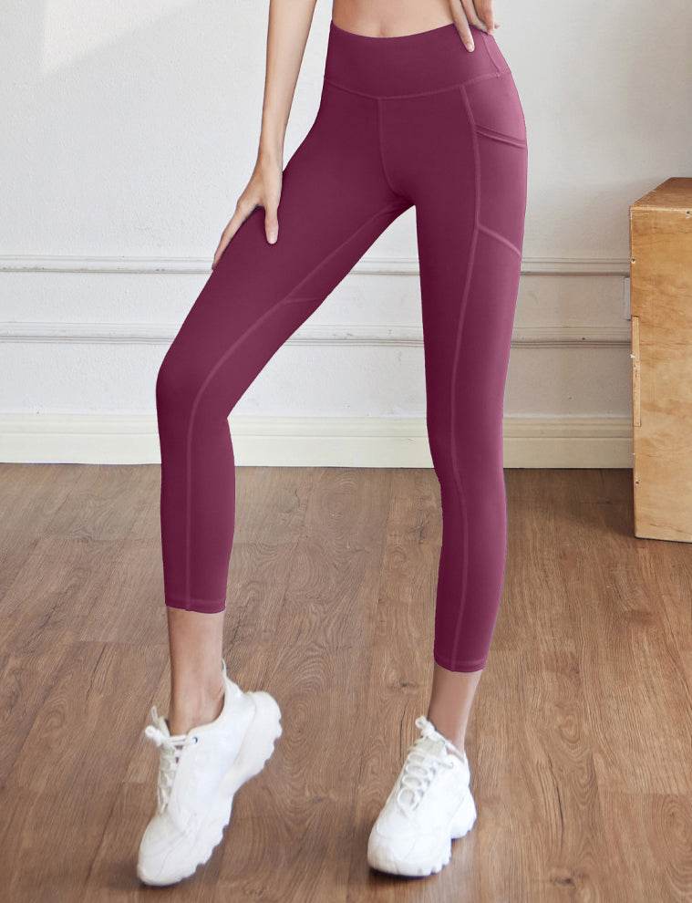 High Waisted Yoga Leggings with Mesh Pockets