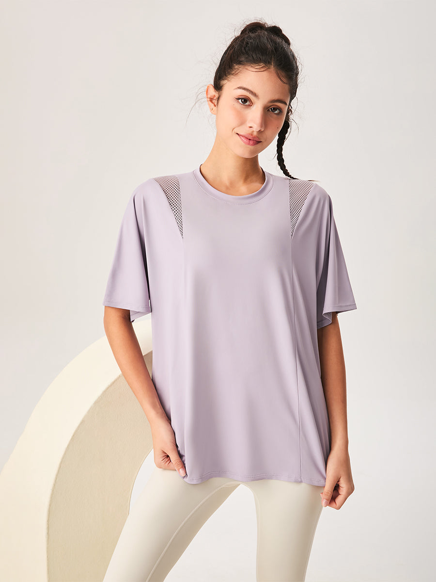 Mesh Short Sleeved Sports Loose T-Shirt
