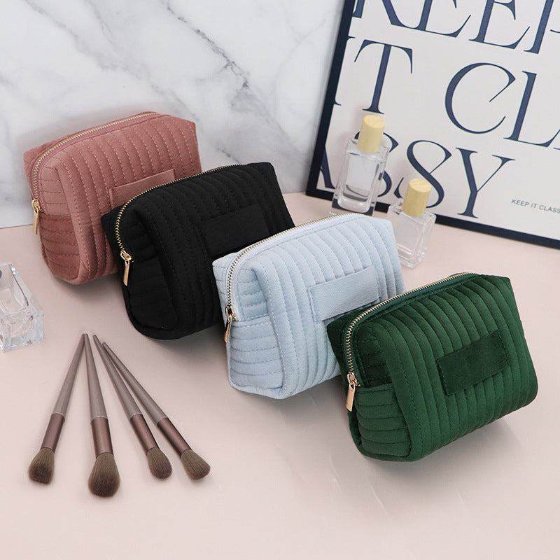 Velvet Makeup Bag Cosmetic Travel Organizer Toiletry Bag