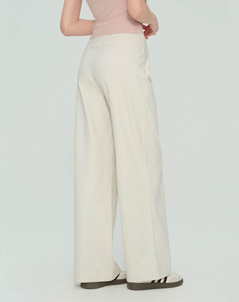 Casual Drawstring Waist Sweatpants Wide Leg Yoga Trousers