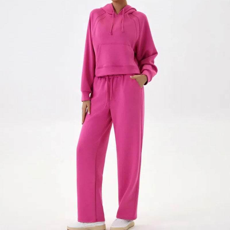 2 Piece Hoodies Sweatsuit Set with Pockets
