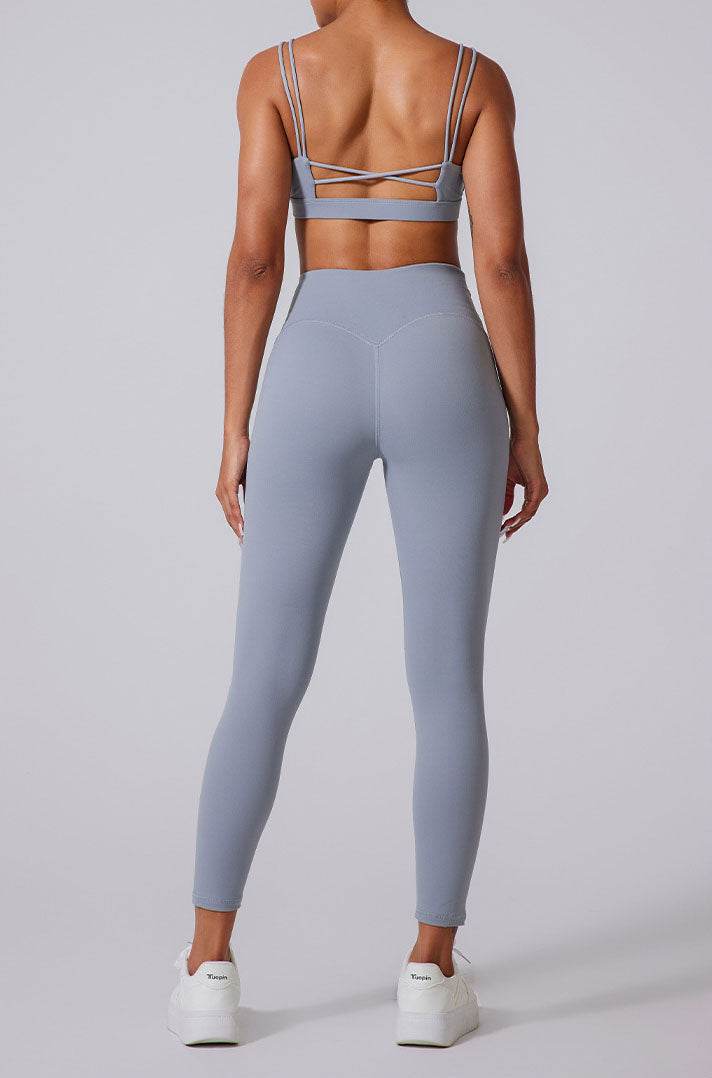 Triangle Cups Cross Back Sports Bra
