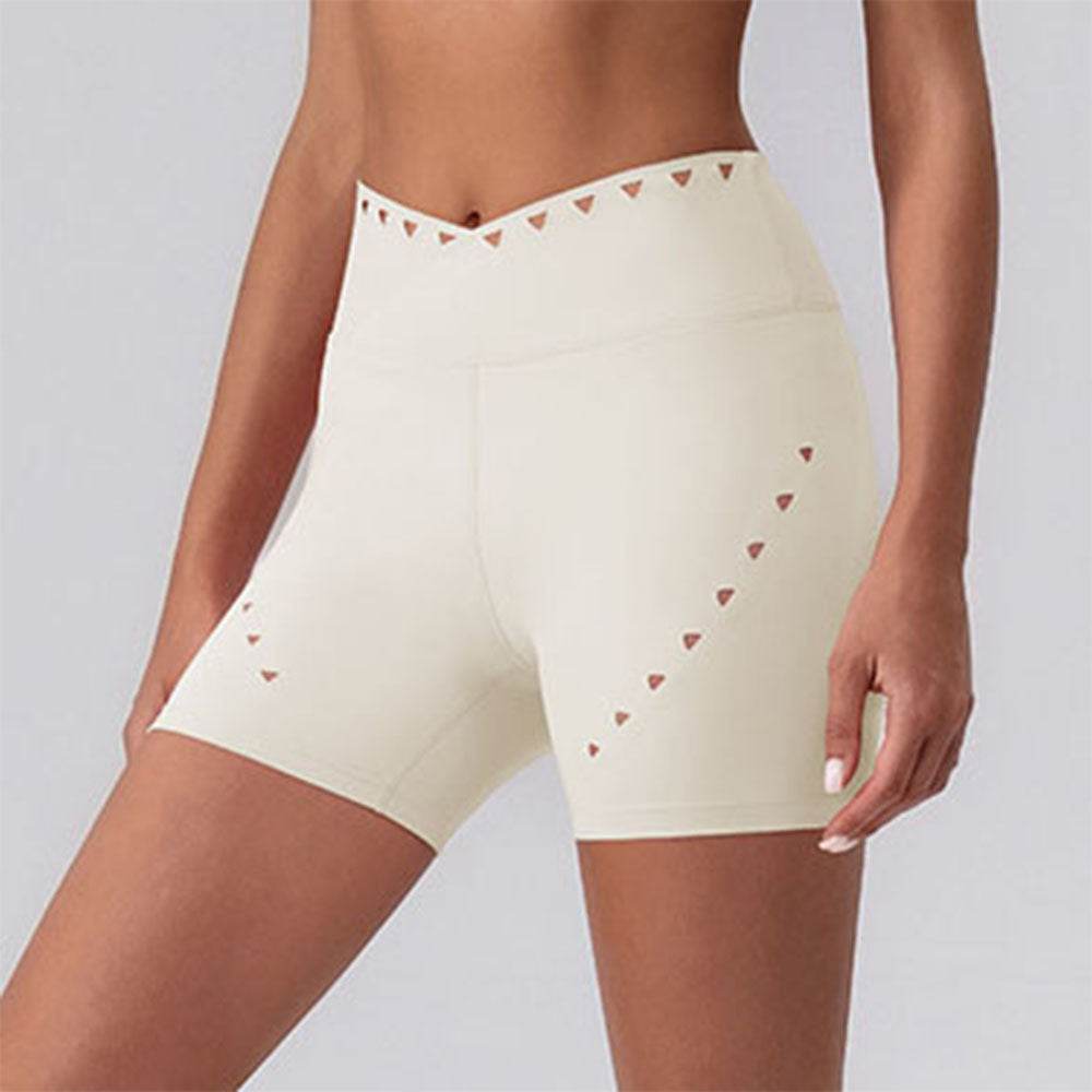 High Waist Tummy Control Hollow Out Yoga Shorts