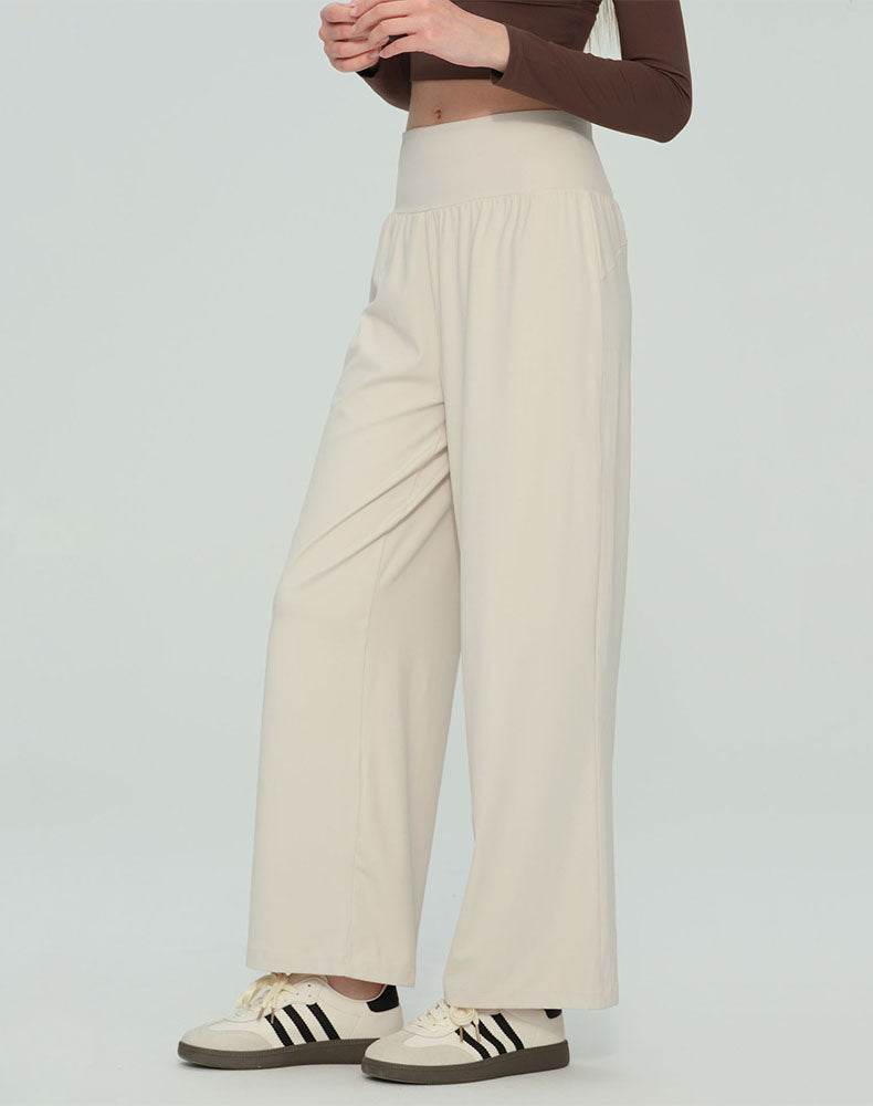 High Waist Straight Leg Pants Casual Trousers with Pocket