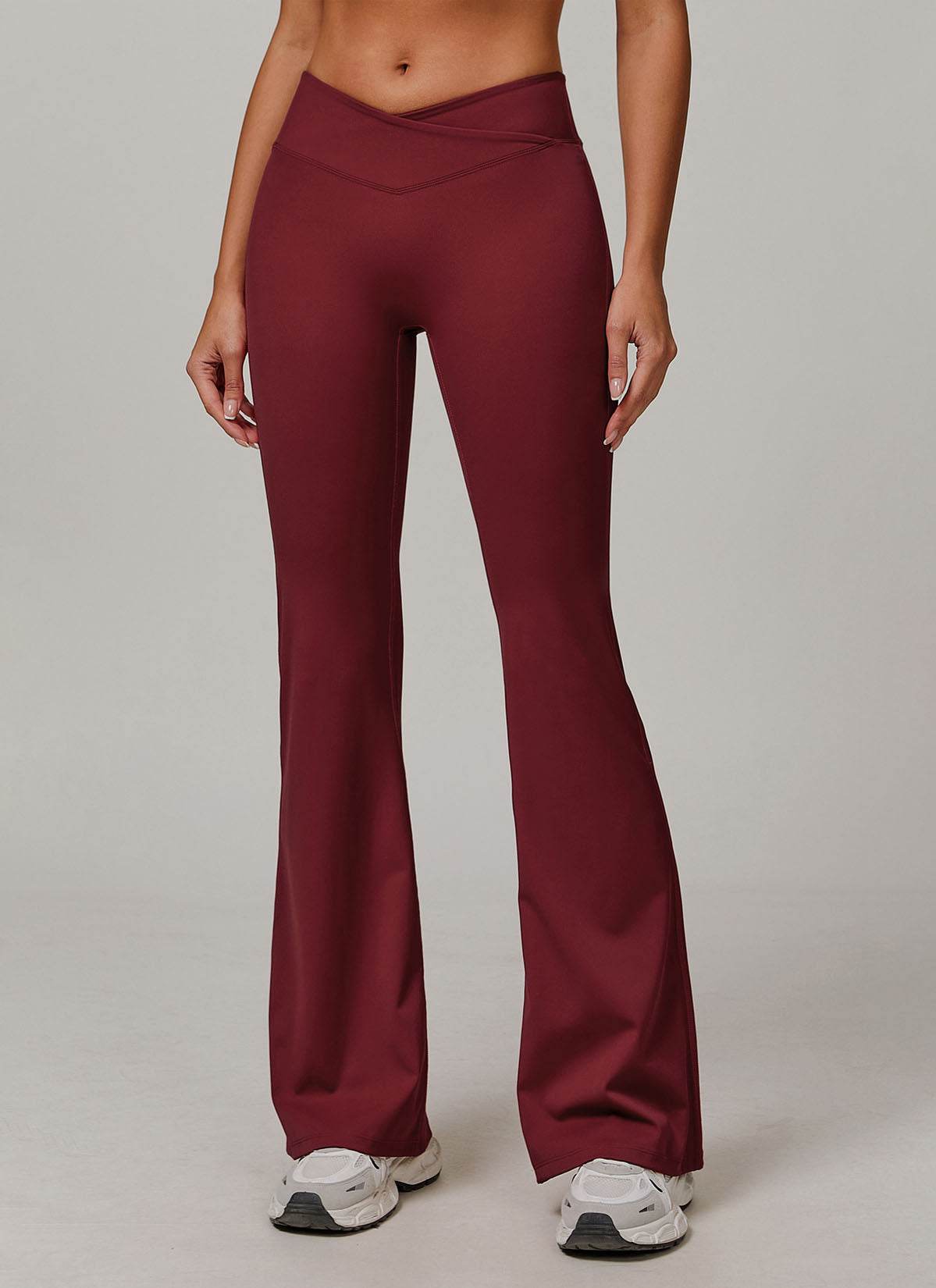 High Waisted Tummy Control Casual Flare Yoga Pants