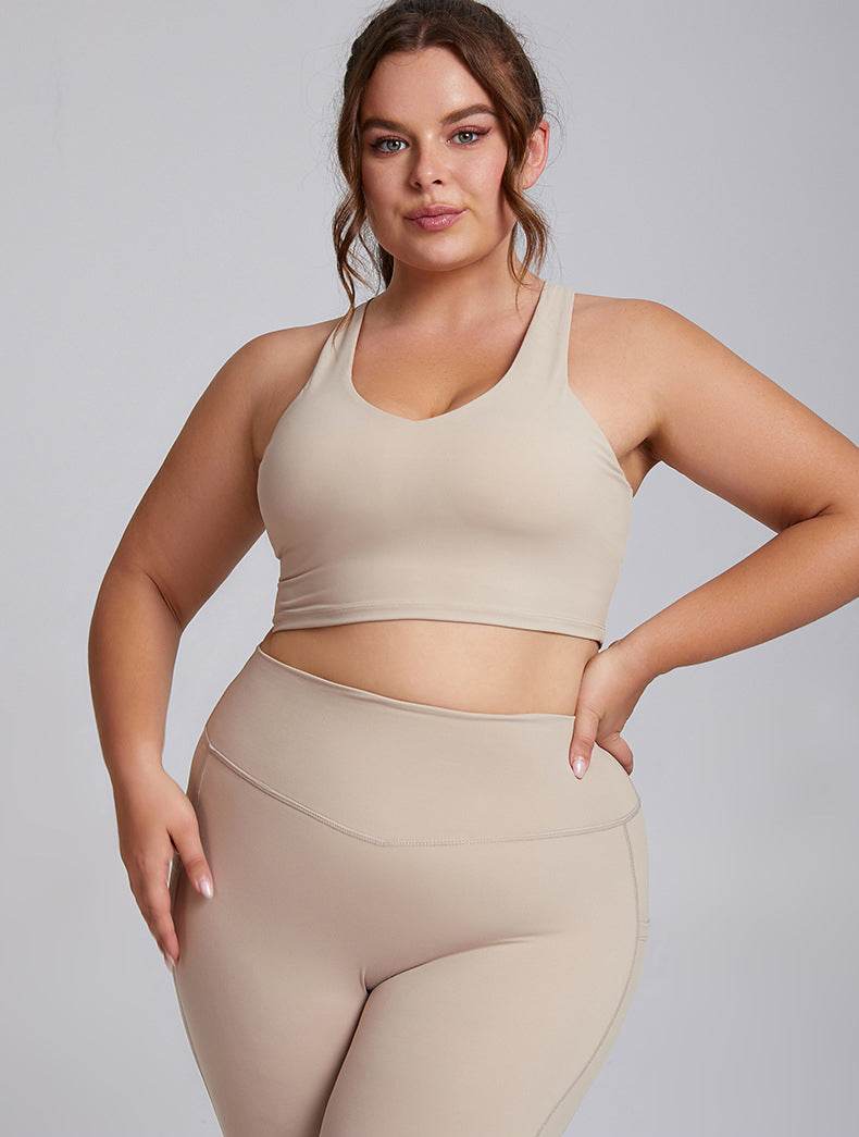 Wide Strap X Back Sports Bra