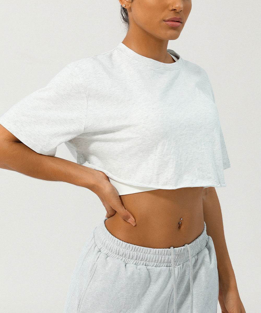 Workout Crop Tops Short Sleeve Yoga Shirts