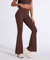 High Waist Yoga Flared Pant With Tooling Pocket