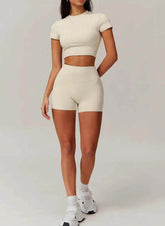 Sports Set With Short Sleeve T-Shirt and Short