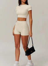 Sports Set With Short Sleeve T-Shirt and Short