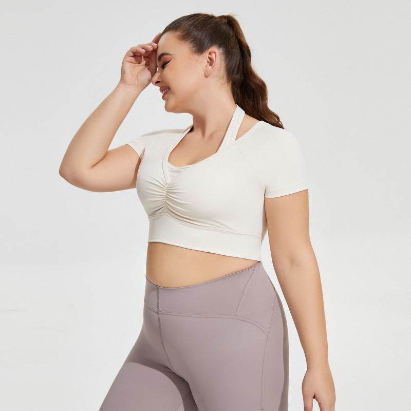 Plus Size Yoga Short Sleeve Top