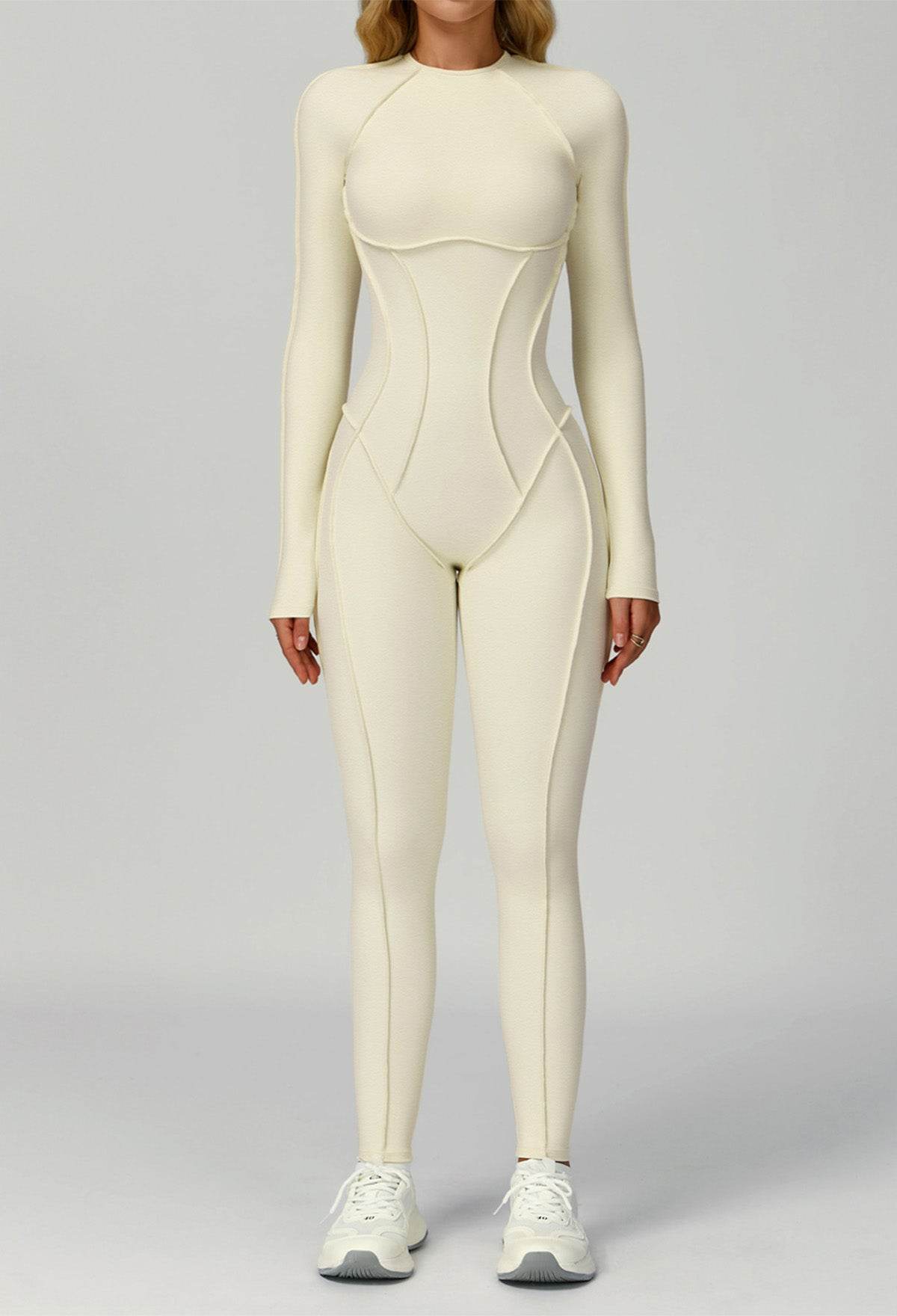 Long Sleeve Backless Yoga One Piece Jumpsuits