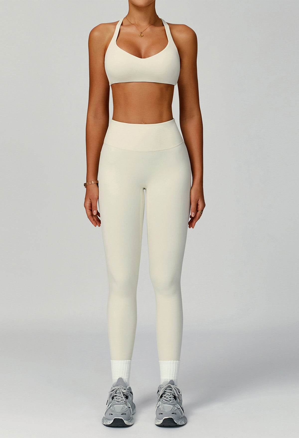 Activewear Set with X Shaped Back Sport Bra and Legging