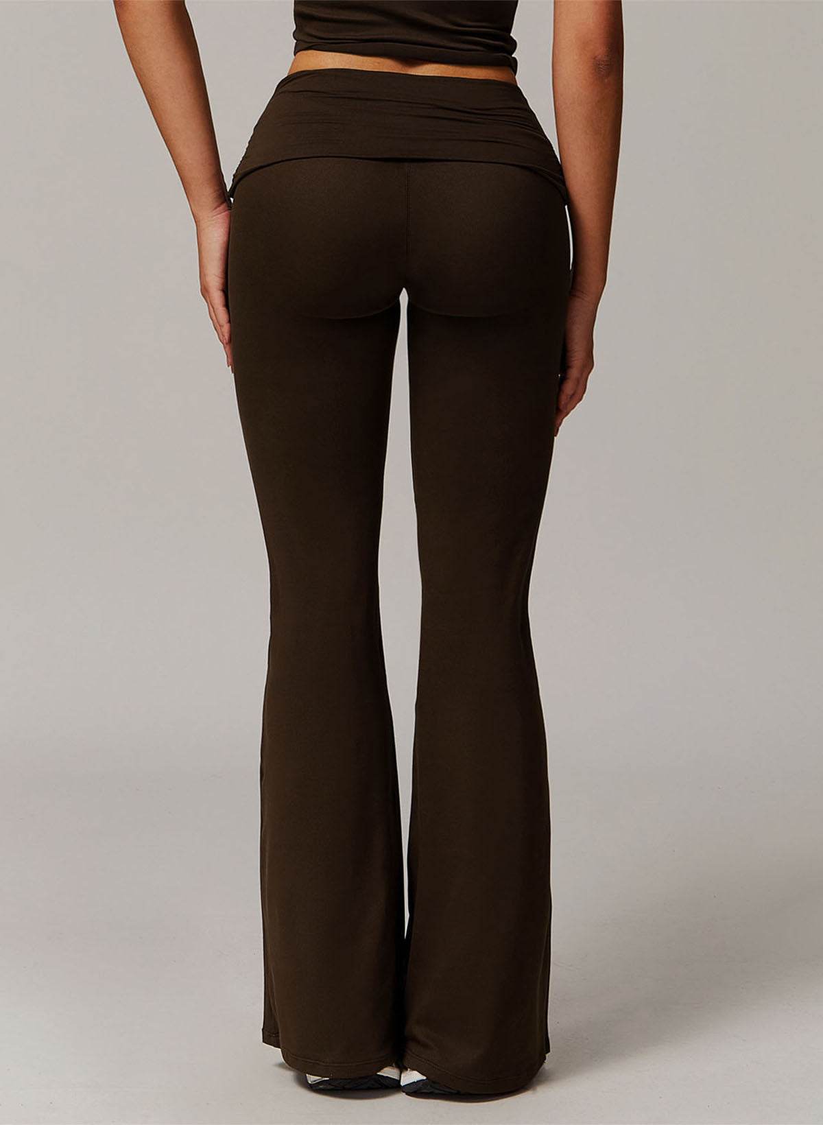 High Waisted Tummy Control Wide Leg Flare Fitness Pants