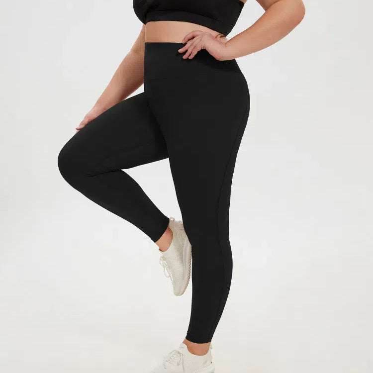 Plus Size High Waist Fitness Leggings