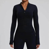Long Sleeve Half Zip Yoga Jacket with Pocket