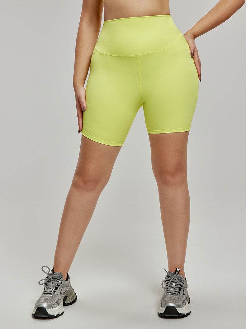 High Waisted Biker Shorts with Pockets