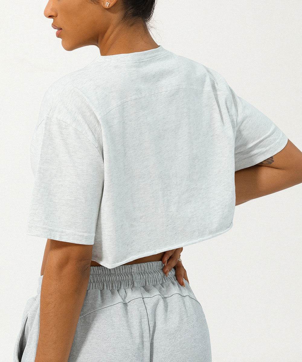 Workout Crop Tops Short Sleeve Yoga Shirts