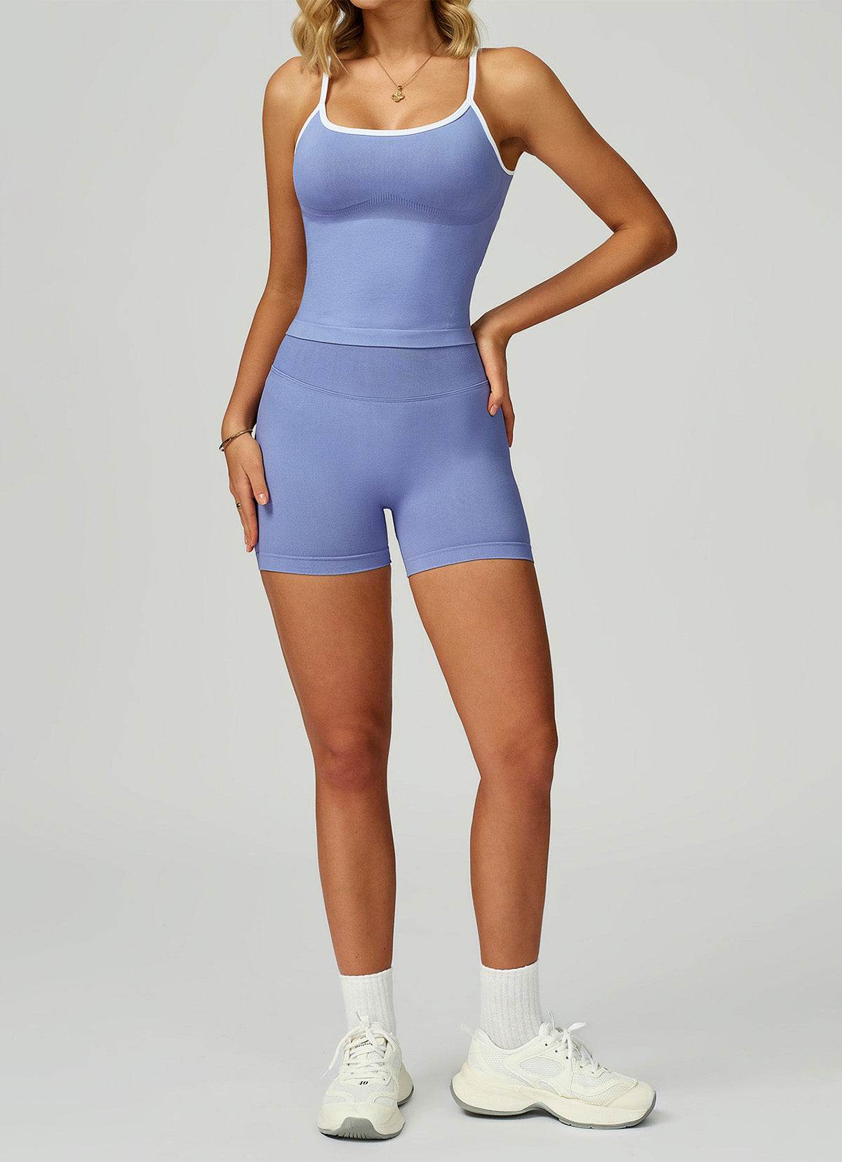 Sport Set with Color Block Tank Top and Short