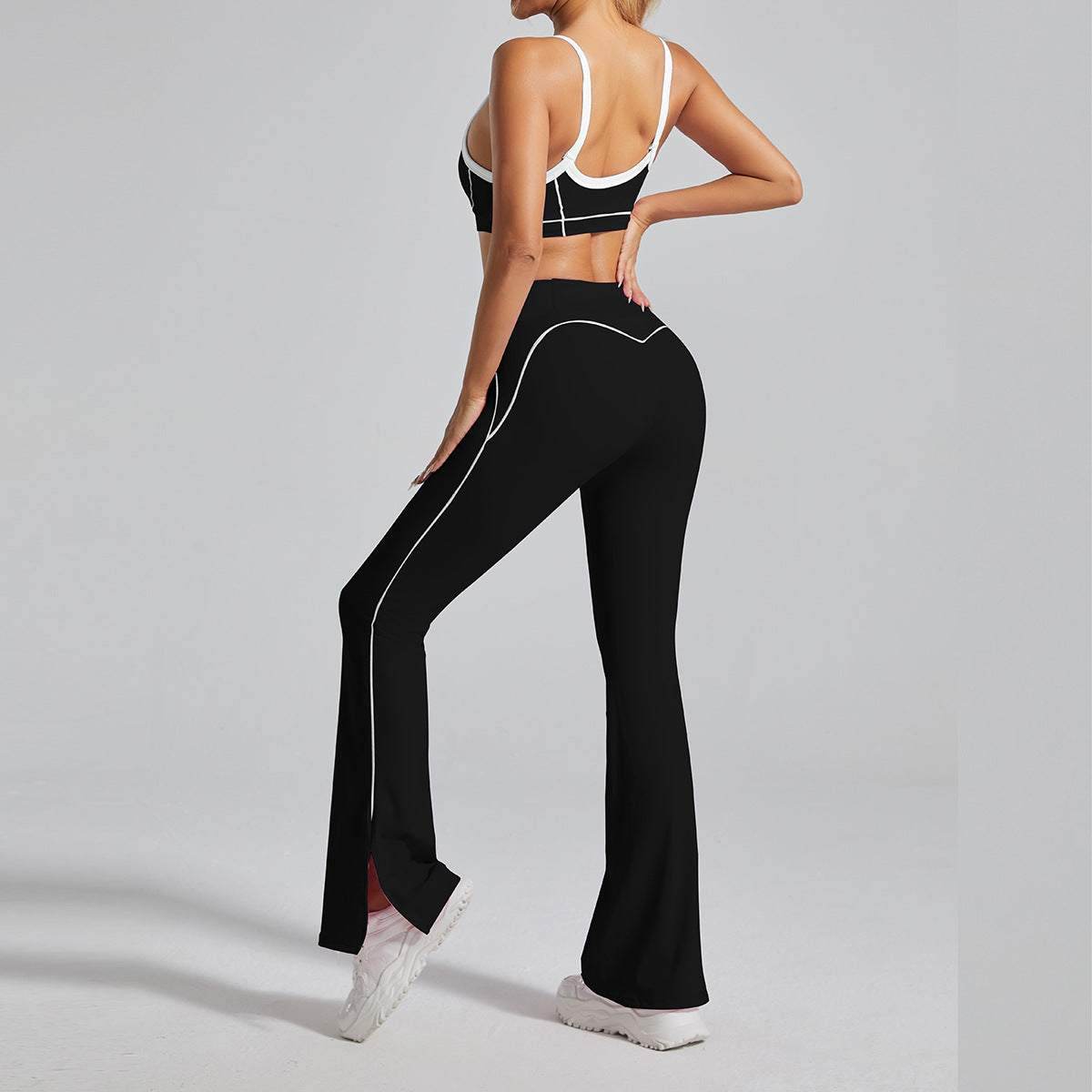 High Waist No Front Seam Sports Flared Pant