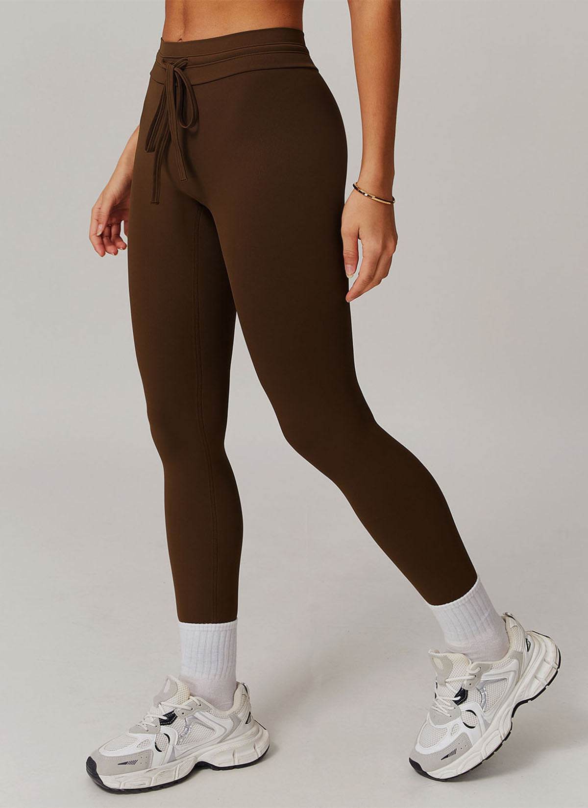 High Waist Drawstring Yoga Leggings