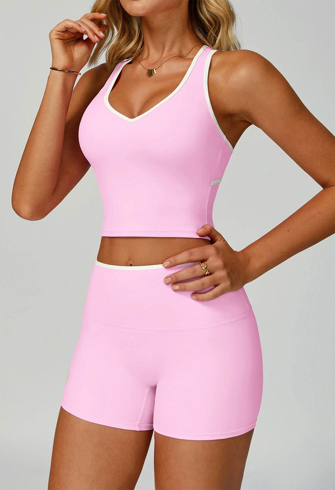 V Neckline Racerback Sports Tank Top -