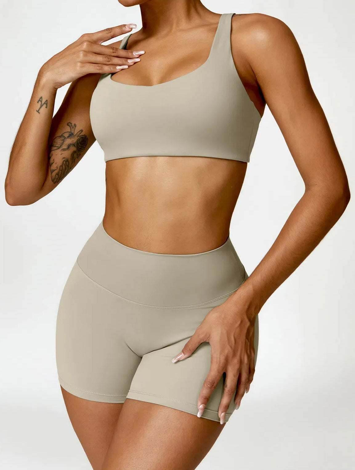 Fitness Clothing Yoga Set With Bra and Shorts