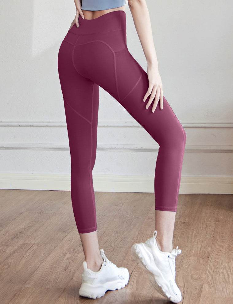 High Waisted Yoga Leggings with Mesh Pockets