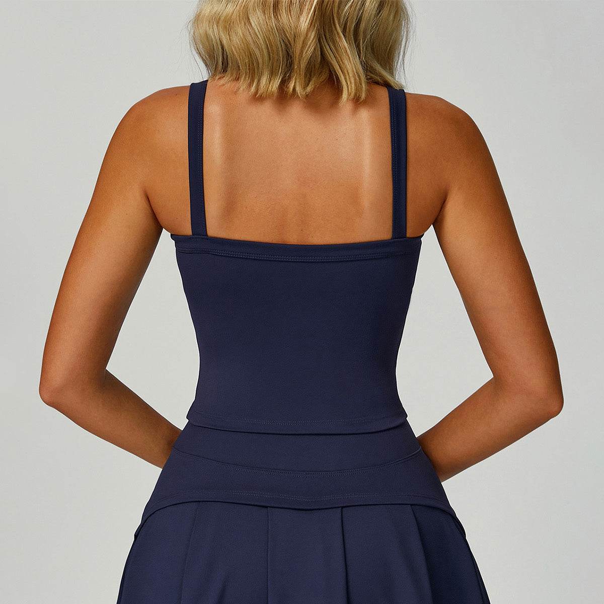 Wide Shoulder Straps Sport Tank Top with Removable Chest Pad