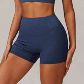 High Waist Yoga Short With Gold Blocking Pattern