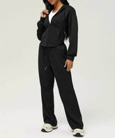 Casual Sportswear Sets with Hooded Sweatshirt and Pant