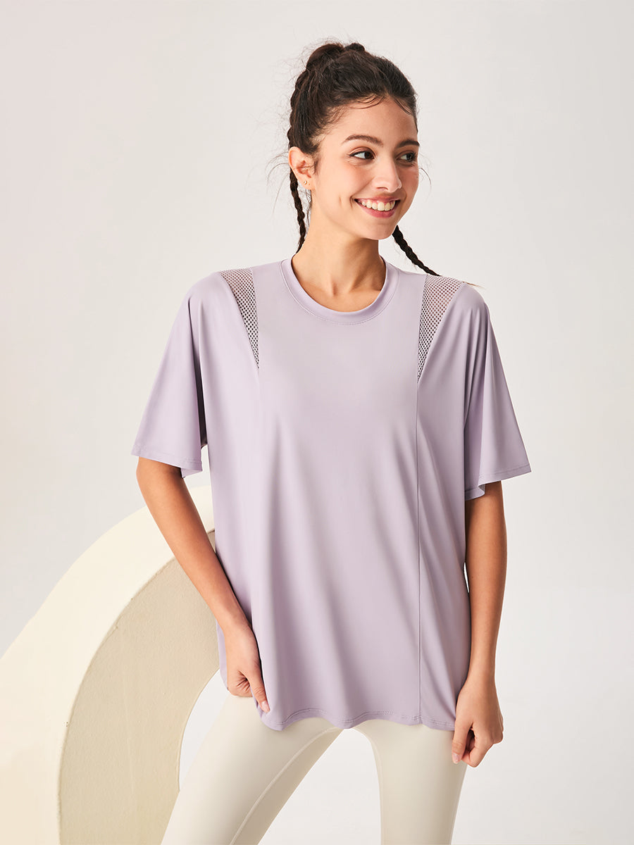 Mesh Short Sleeved Sports Loose T-Shirt
