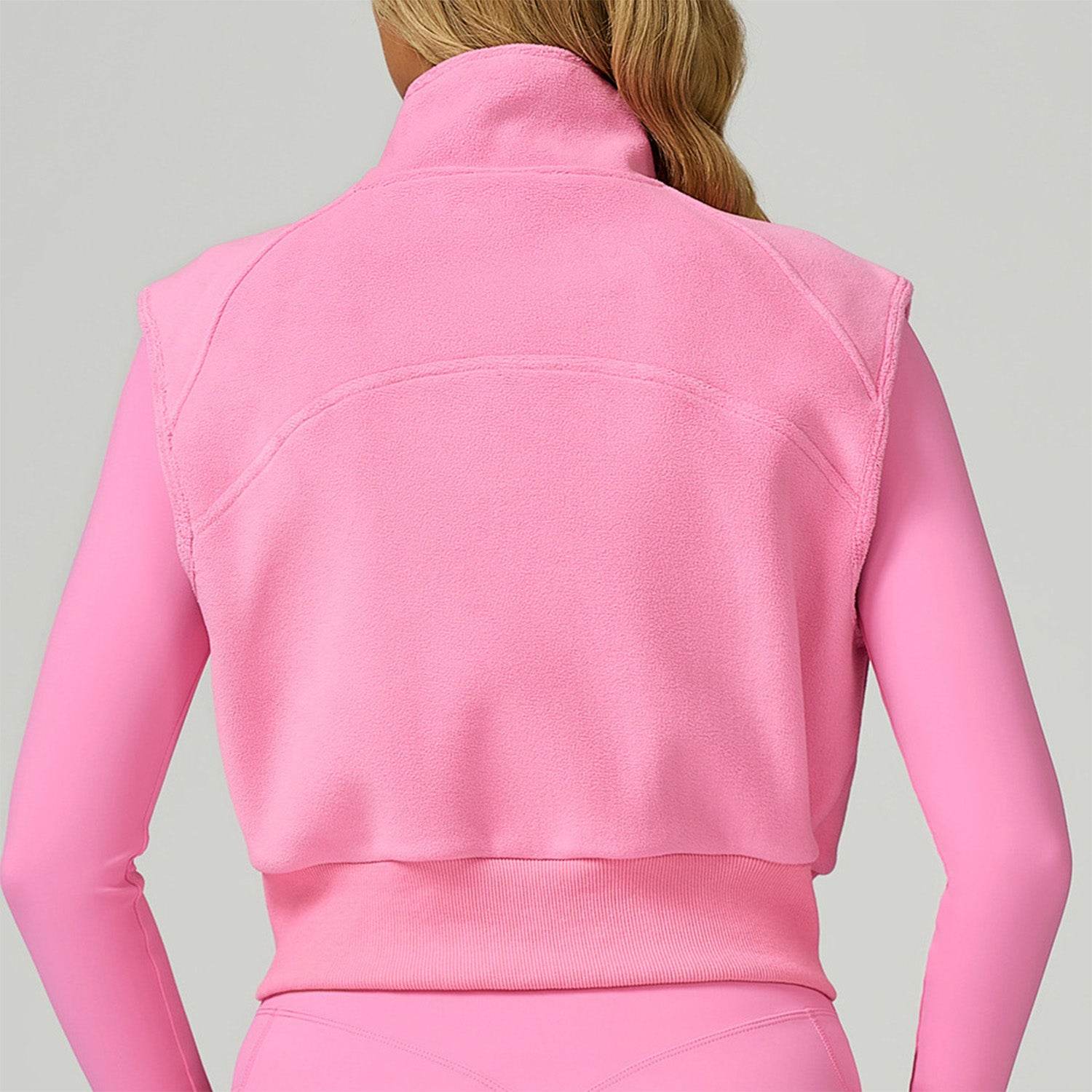 Fleece Coat Vest Outerwear Warm Sleeveless Zip Jackets