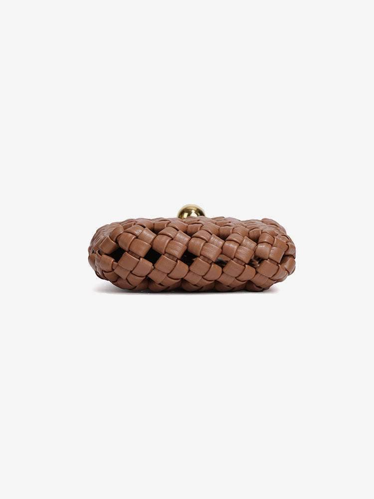 PU Leather Woven Mobile Phone Bag Shoulder Crossbody Bag