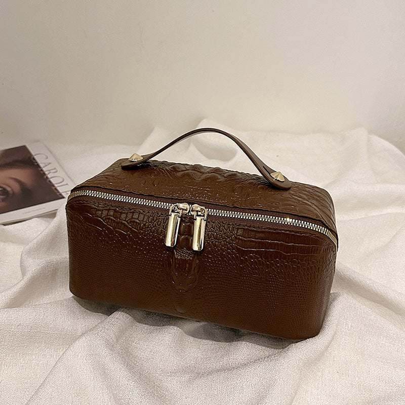 Large PU Leather Travel Cosmetic Bag